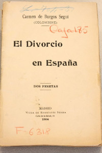 Portada del libro El divorcio en España
