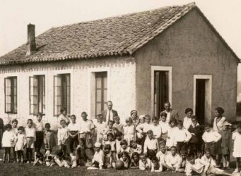 Foto del grupo de niños que viajó a San Vicente