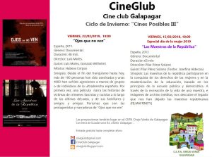 Imagen del anuncio del Ciclo cine de Invierno en Galapagar